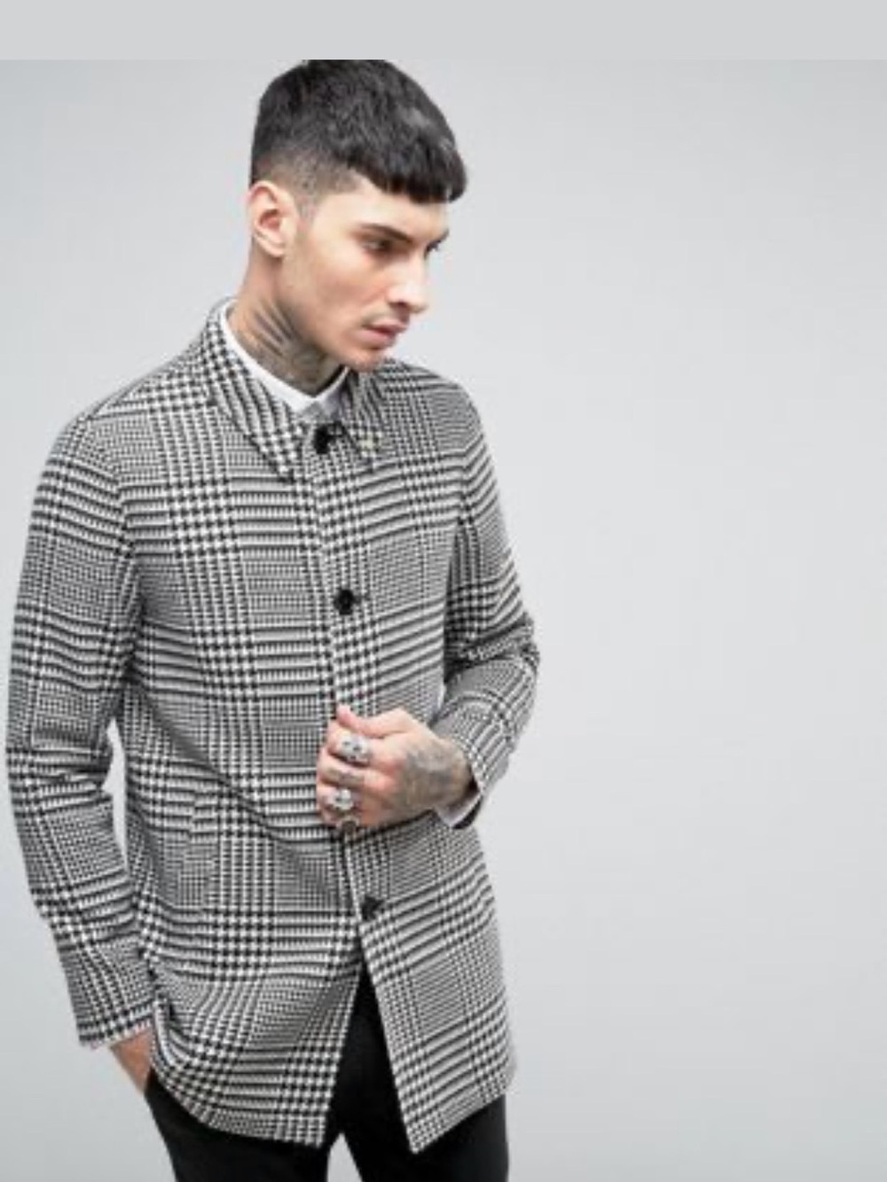 Prince of Wales check DOUGIE POW mac coat